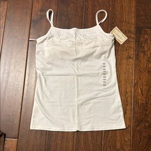 Arizona Jean Company White Sleeveless Fitted Camisole
